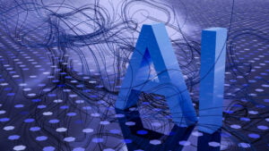 AI Logo on blue background